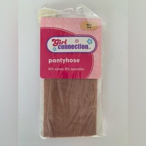 NWT Girl Connection Light Beige Pantyhose Girls Size 4-6
